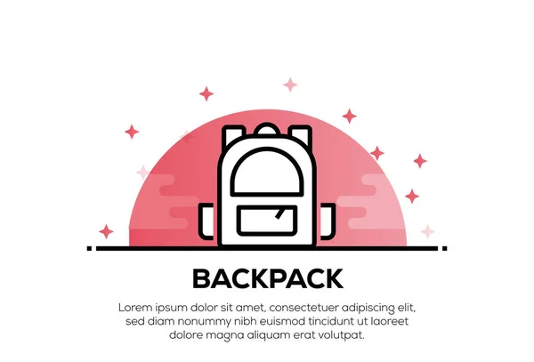 Backpack Icon Conceito Ilustração — Fotografia de Stock