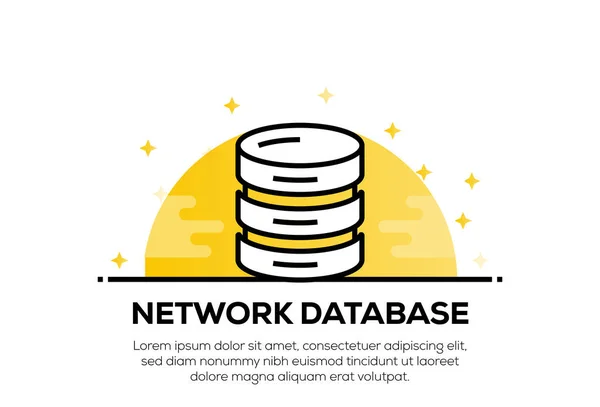 Icon-Konzept für Netzwerkdatenbanken — Stockfoto