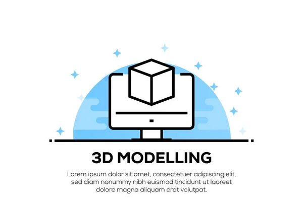 3D-modellerings pictogram concept — Stockfoto