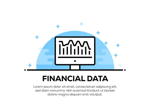 Financial Data Icon Консепт Ілюстрація — стокове фото