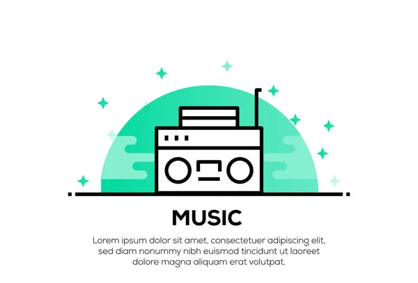 Muziek Icon Concept Illustratie — Stockfoto