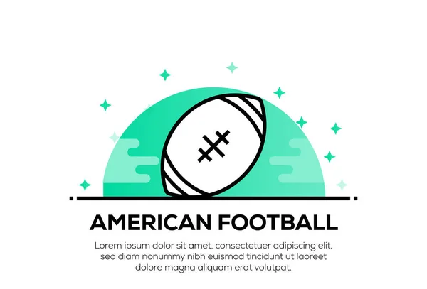 Концепція американської футбольної ікони — стокове фото