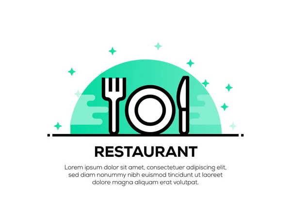Restaurant Icon Concept Illustrasjon – stockfoto