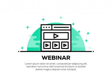 Webinar Simge Kavramı, illüstrasyon 