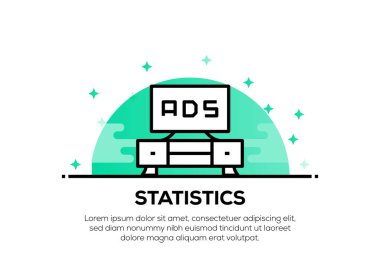 İstatistikler Simge Kavramı, illüstrasyon 