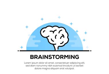 Brainstorm Simge Kavramı, illüstrasyon 