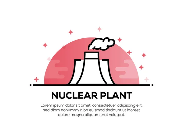 Plante Nucléaire Icon Concept — Photo