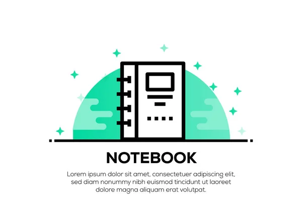 Notebook Icon Conceito Ilustração — Fotografia de Stock