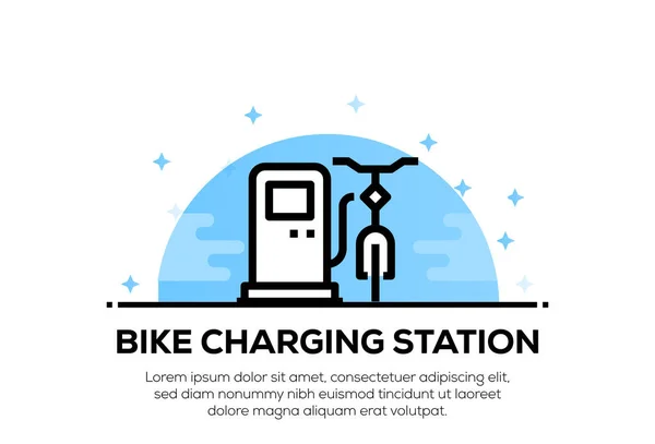 Bike Töltőállomás Icon Koncepció — Stock Fotó