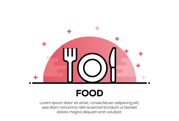 Food Ikone Konzept Illustration — Stockfoto