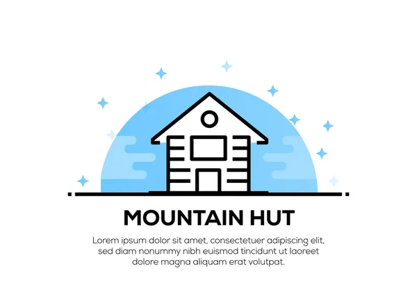 Ícone Hut Mountain Conceito — Fotografia de Stock