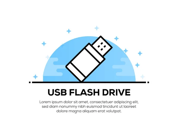 USB FLASH DRIVE ICON CONCEPT