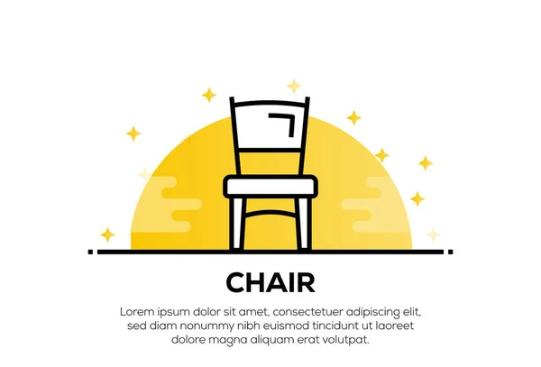 Koncepcja ikony krzesła — Zdjęcie stockowe