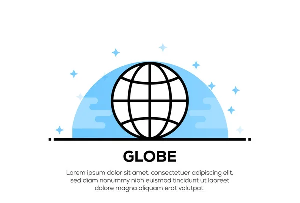 Globe Icon Kont Illustrasjon – stockfoto