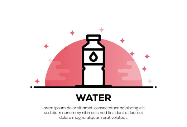 Water Icon Concept Illustratie — Stockfoto