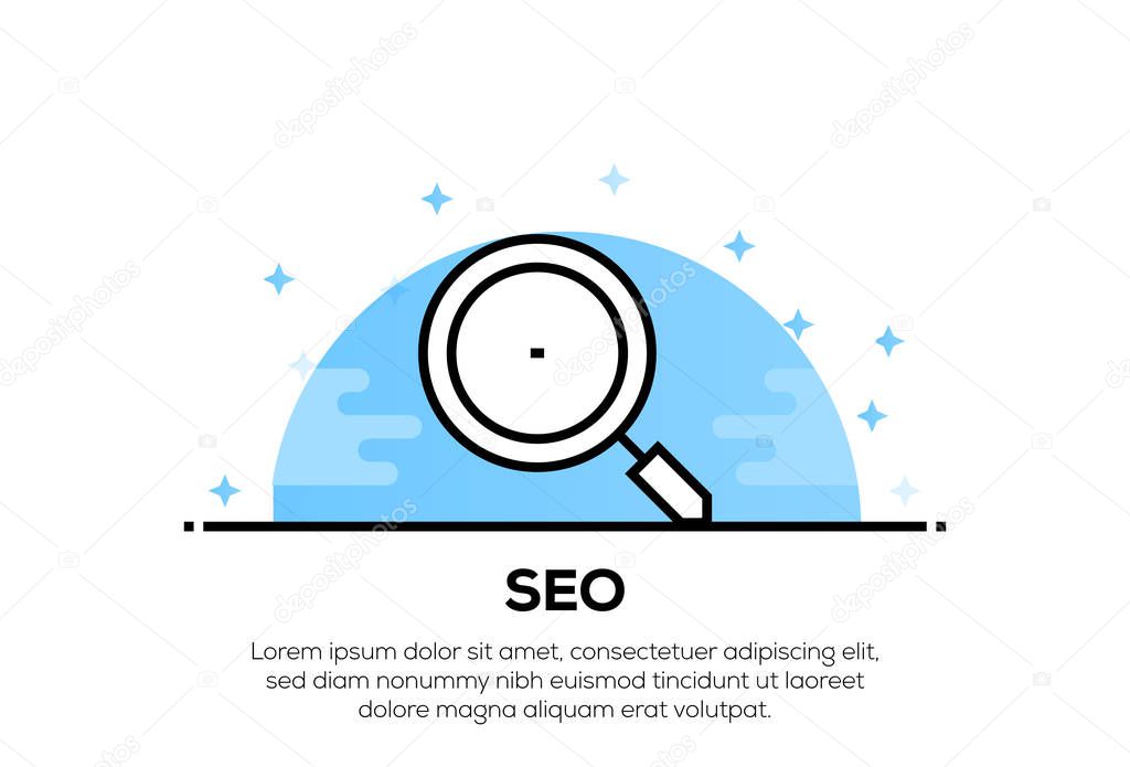 SEO ICON CONCEPT, illustration 