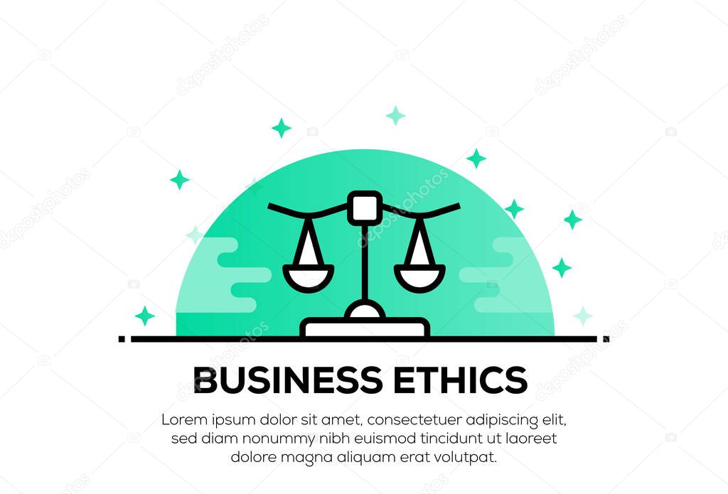 BUSINESS ETHICS ICON CONCEPT