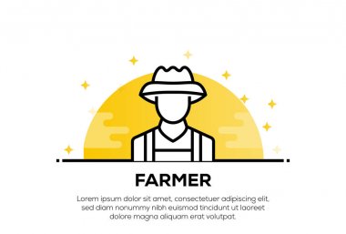 Çiftçi Simge Kavramı, illüstrasyon 