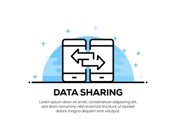 Data Sharing Icon Консепт — стокове фото