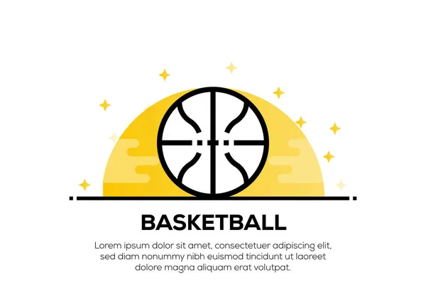 Ikona Koszykówki Koncepcja Ilustracja — Zdjęcie stockowe
