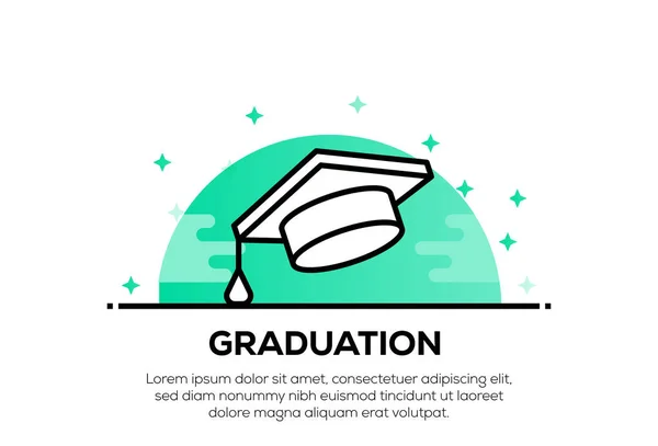 Graduation Icon Concept Illustration — Stock Photo, Image