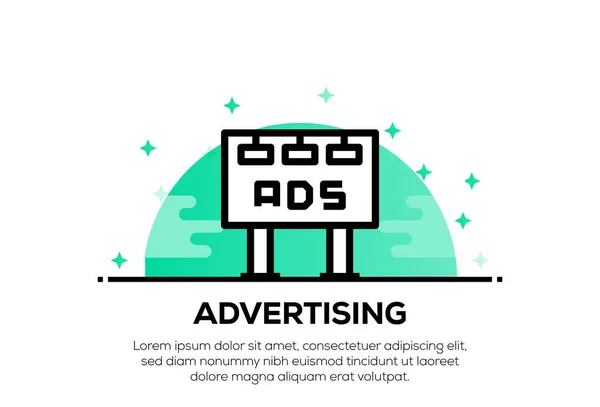 Ikonen reklamkoncept — Stockfoto