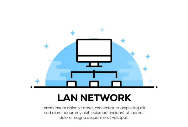 Концепція піктограм мережі LAN — стокове фото
