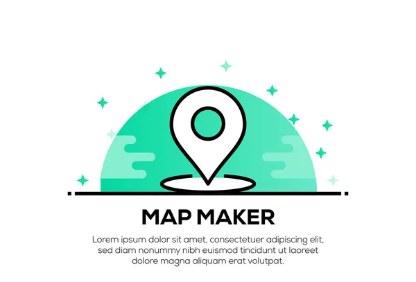 Koncepcja Ikony Maker Map — Zdjęcie stockowe