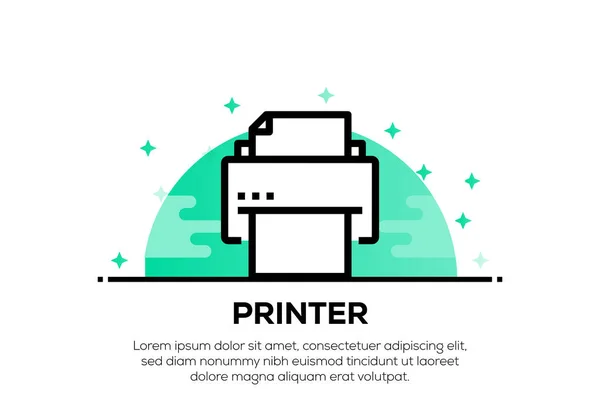 Printer Icon Консепт Ілюстрація — стокове фото