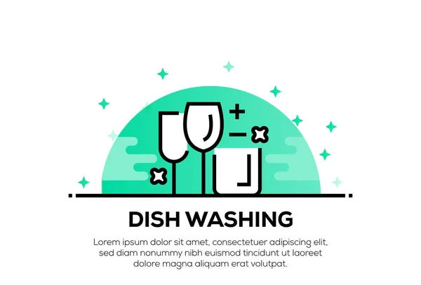 Dish Washing Icon Concept — Stock Photo, Image