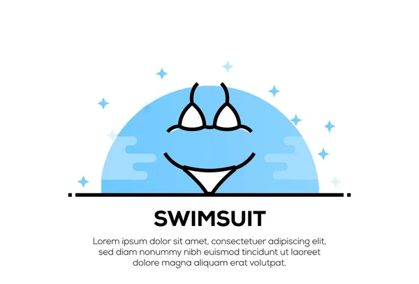 Swimsuit Icon Concept Illustrazione — Foto Stock