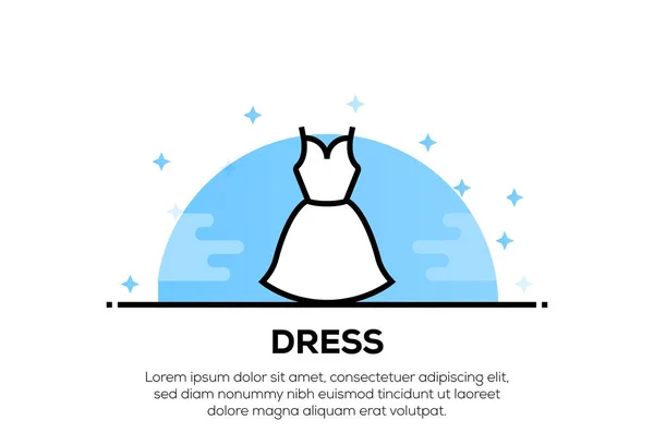 Sukienka Ikona Koncepcja Ilustracja — Zdjęcie stockowe
