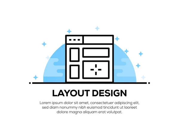 Koncepcja Design Layout Ikona — Zdjęcie stockowe