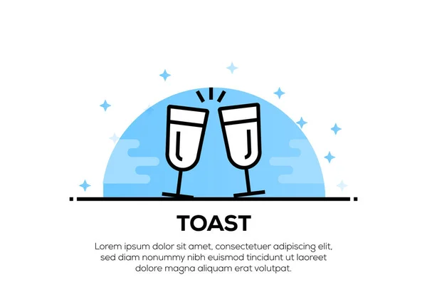 Toast Ikon Koncept Illustration — Stockfoto