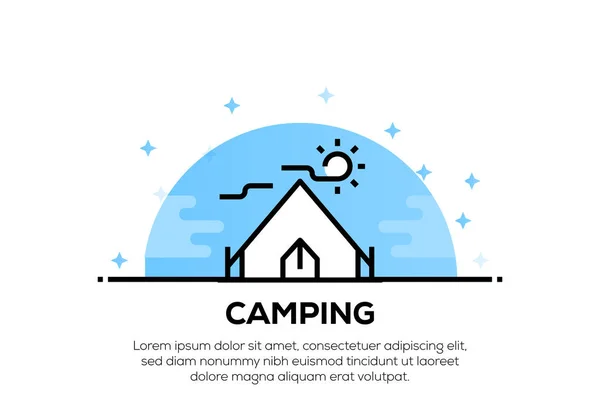 Camping Icon Concept Illusztrációja — Stock Fotó