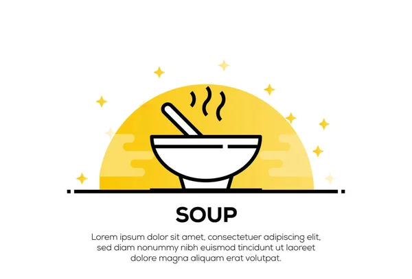 Soup Icon Concept Illustration — Stock Photo, Image