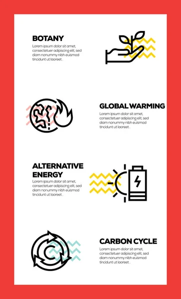 CONCEPTO DE LA LÍNEA DE ECOLOGÍA —  Fotos de Stock