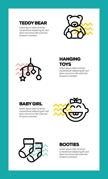 Baby line icon concept — Stockfoto