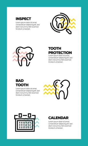 Dental Line Icon Konzept — Stockfoto