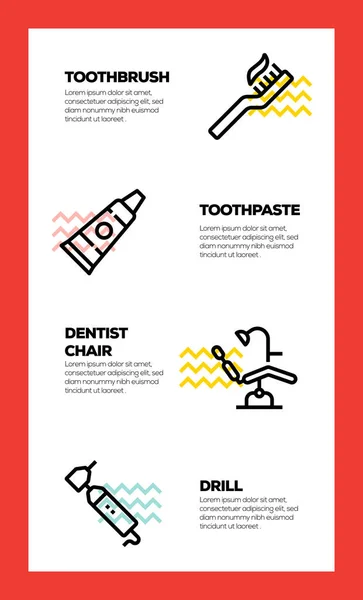 Dental Line Icon Konzept — Stockfoto