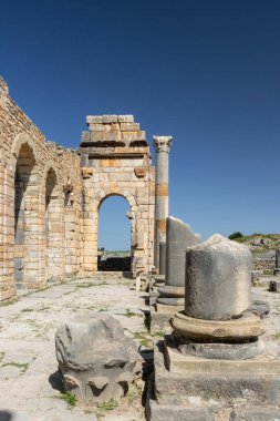 Fas Afrika 'daki antik şehir Volubilis