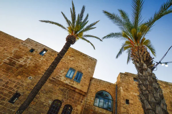 Tel Aviv, Israel, jalan-jalan batu kuno dalam gaya Arab di Jaffa Lama — Stok Foto