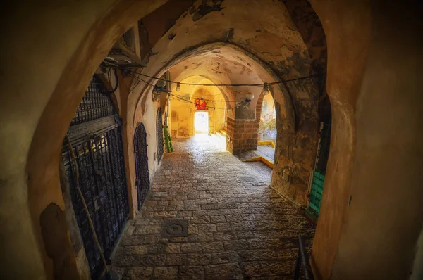 Tel Aviv, Izrael, starożytne kamienne ulice w stylu arabskim w Old Jaffa — Zdjęcie stockowe