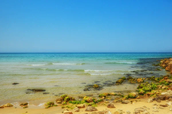 La natura scenografica del parco nazionale di Cesarea, situato tra Tel Aviv a Haifa, nella Halilee occidentale, Israele . — Foto Stock