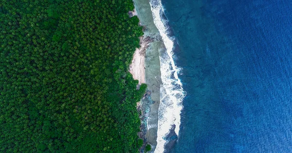 Flygfoto Över Siargao Island Och Tropiska Stilla Havet Visa Från — Stockfoto