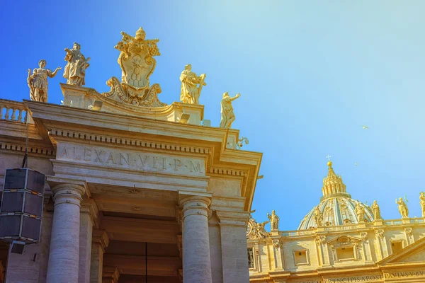 Basilique Saint Pierre Est Vue Sur Place Saint Pierre Vatican — Photo