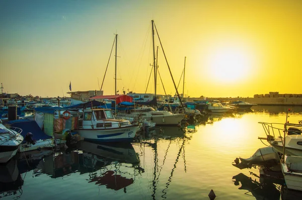 Soirée Jaffa vieux port au coucher du soleil de la journée. Tel Aviv Yafo Israël — Photo