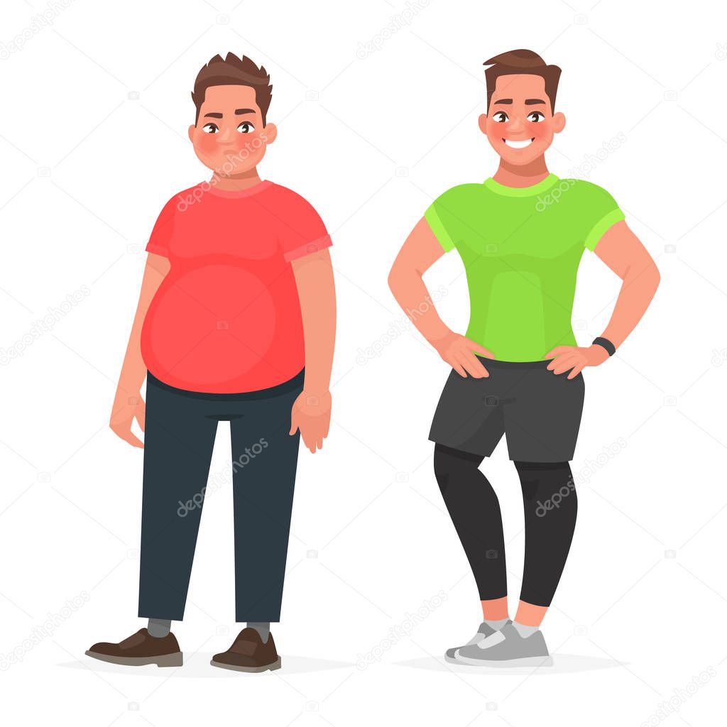 Transformación Del Cuerpo Masculino Adelgazar Hacer Dieta Antes