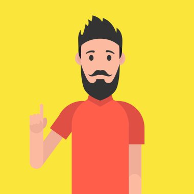 Genç adam el simgesi el hareketi,.