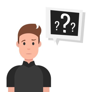 Soru işareti olan şık adam